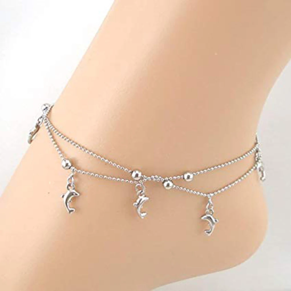 

Women Girl Dolphin Decor Ankle Bracelet Anklet Beach Chain Foot Decoration Jewelry