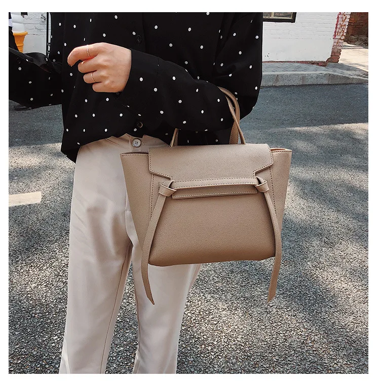 JI HAO/брендовая дизайнерская сумка для женщин, простая женская сумка на плечо из искусственной кожи, универсальная модная однотонная женская сумка