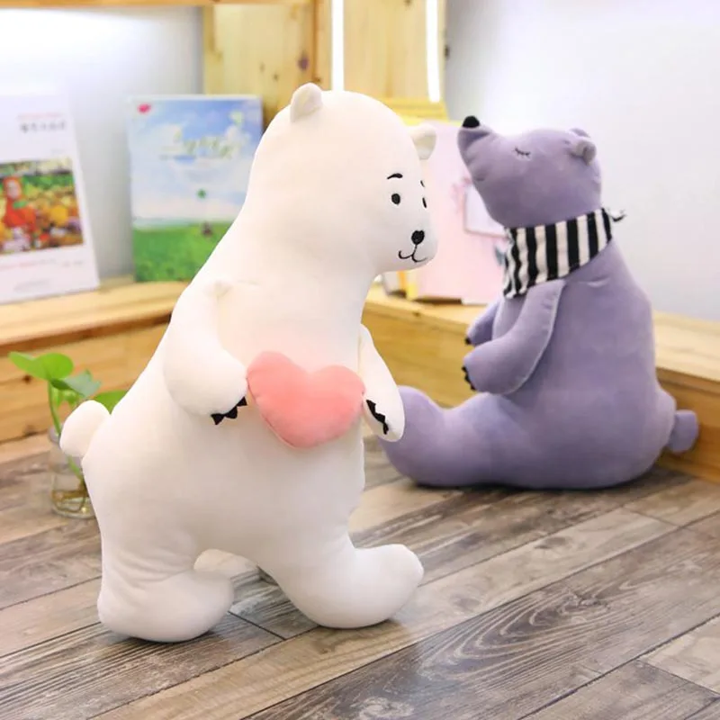 1 шт. 45/60 см 4 модели Kawaii полярный медведь Подушка плюшевая мягкая игрушка