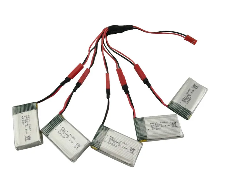 

Model battery SYMA X54HW X54HC remote control helicopter accessories 1 care 5 charging cable with 5PCS 3.7V 850mah battery