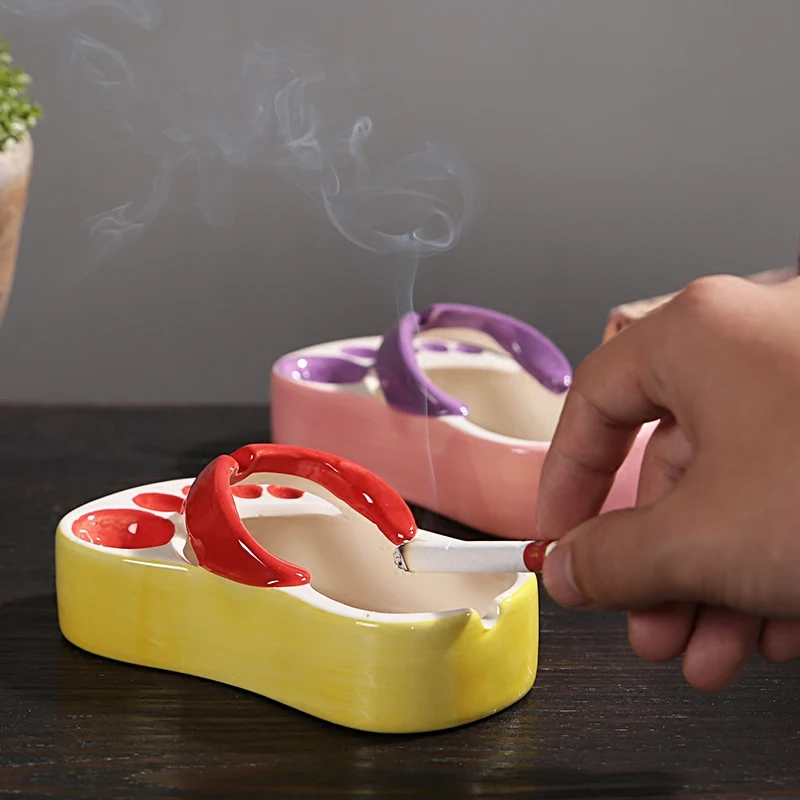 Cute Cartoon Ceramic Ashtray Shoes Casual Mini Ashtrays Creative