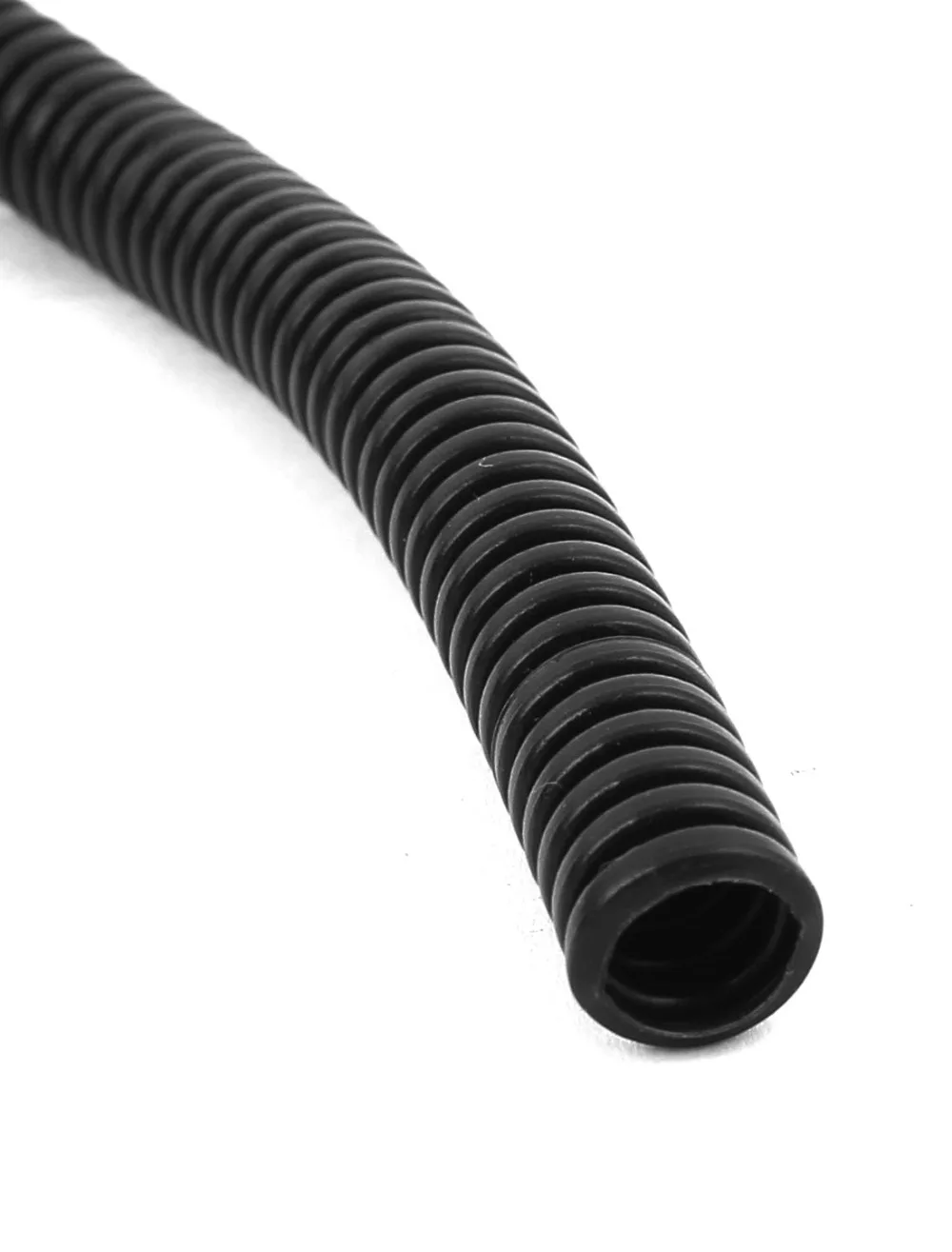 Uxcell 4,5 м длина гибкий изолированный черный полиэтиленовый гофрированный шланг Труба для провода трубки 7 мм x 10 мм Размер