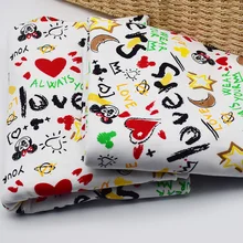 50*180 м Звезда Минни Микки Терри вязанная хлопковая ткань для Пэчворк мультяшная Ткань DIY шитье девочка мальчик рубашка одежда