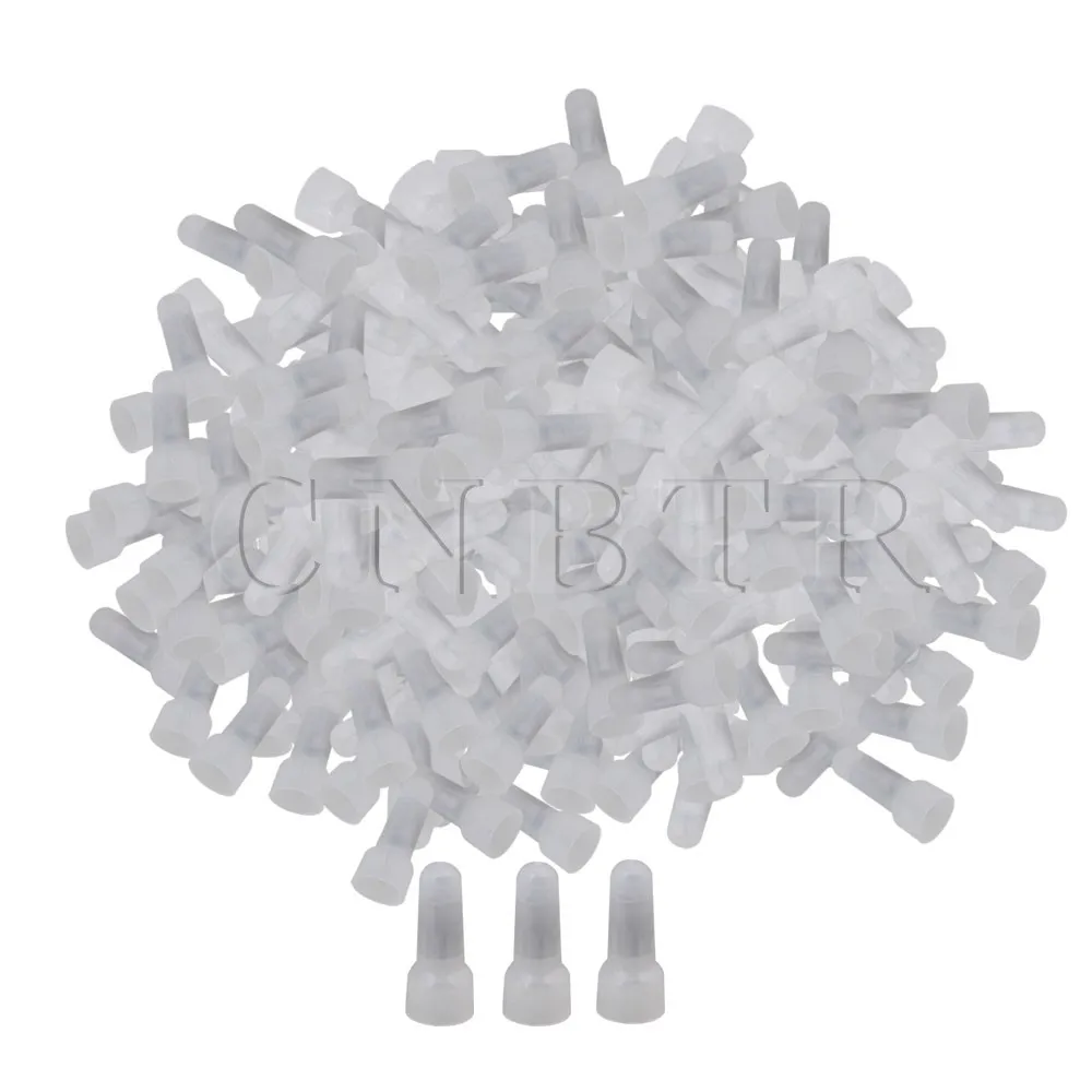 

CNBTR White Closed End Wire Connectors 22-16 AWG Gauge Terminals Cap Pack of 1000