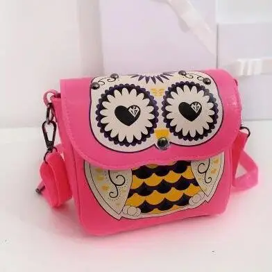 

2017Spring fashion new handbags High quality PU leather Women bag Sweet cartoon design owl shoulder Female bag Small square bag