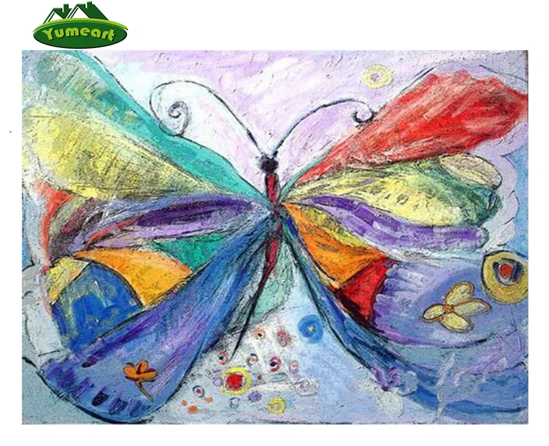 buy Diamond Oil Painting By Number Colorful Butterfly Mosaic Diamond Embroidery Picture Full Square Rhinestone Cross Stitch Needle