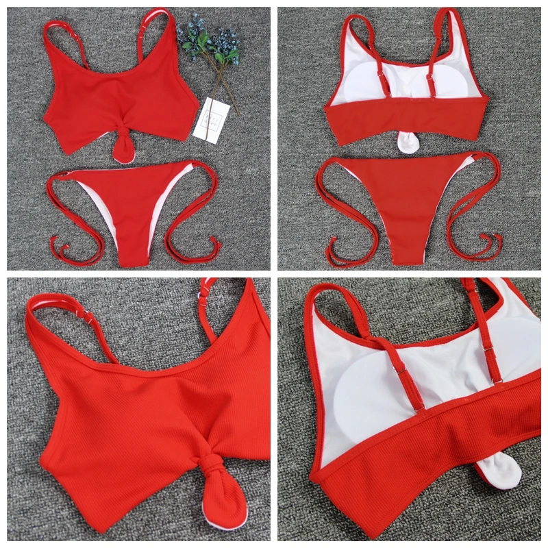 Tie front red