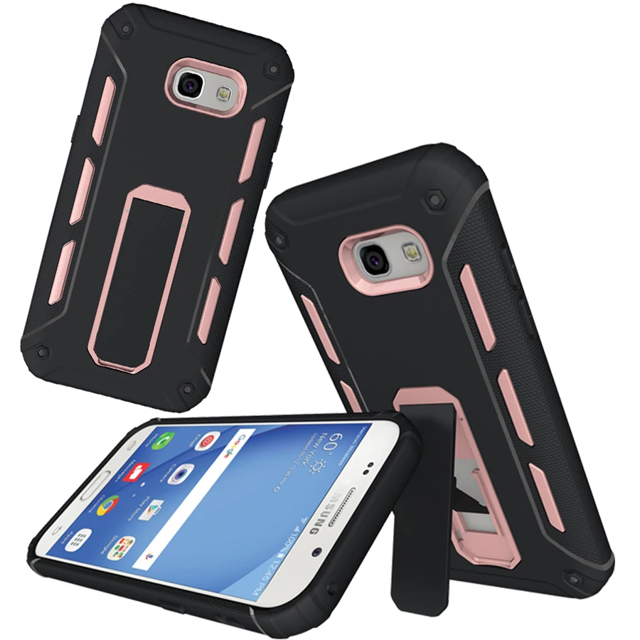 for Samsung Galaxy A5 2017 Case Luxury Shockproof Protect Hybrid Hard Rubber Impact Armor A520 Cover Stand |
