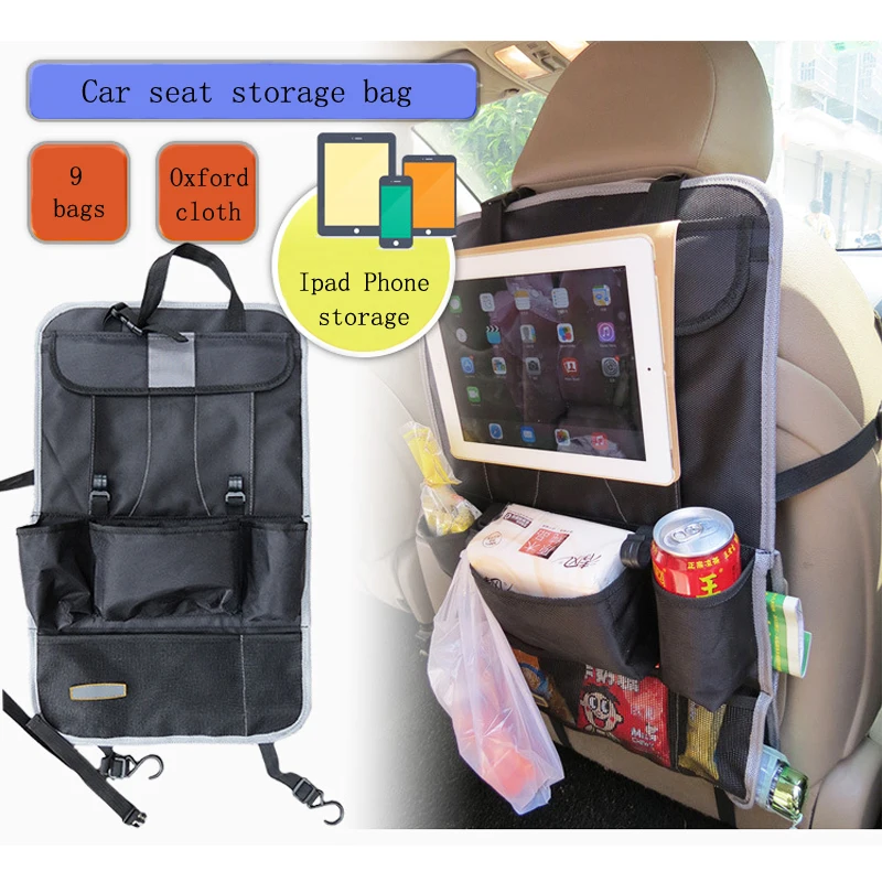 

Car seat storage bag Multi-layer foldable chair back storage bag Space-saving debris sorting bag car organizer freeshipping