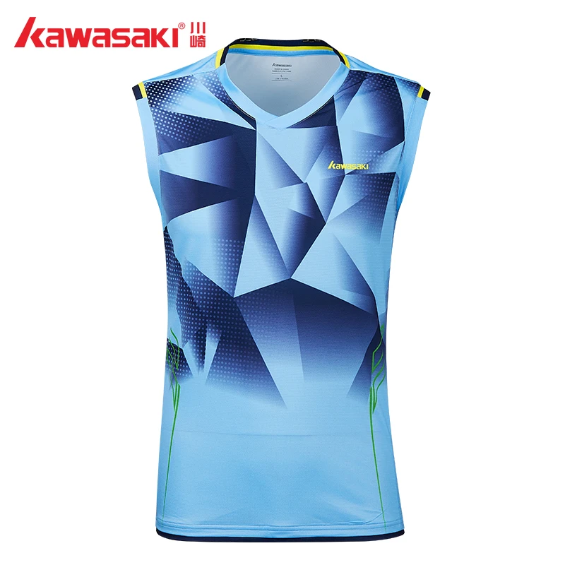 Sports Shirt Sleeveless V Neck Blue 
