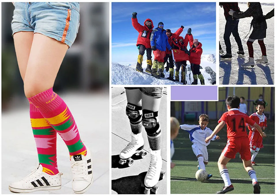 Зимние Детские теплые лыжные носки унисекс, хлопковые спортивные носки для сноуборда, катания на лыжах, походные носки, термо-носки, гетры, высокое качество