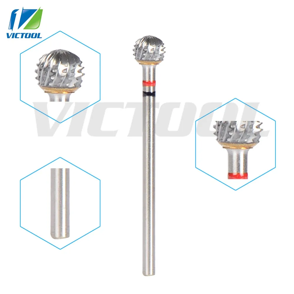 

High Quality Nail Drill Bits Ball Shape 3/32'' For Professional Pedicure Machines Nail Art Salon Manicure Grinding 20