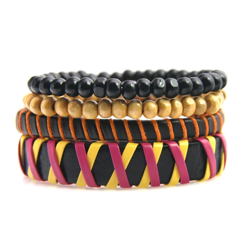 

New Style! Popular Charm Bracelets Set For Men Woman Fashion Wristbands Leather Bracelet Bangles Party Jewelry Wholesale