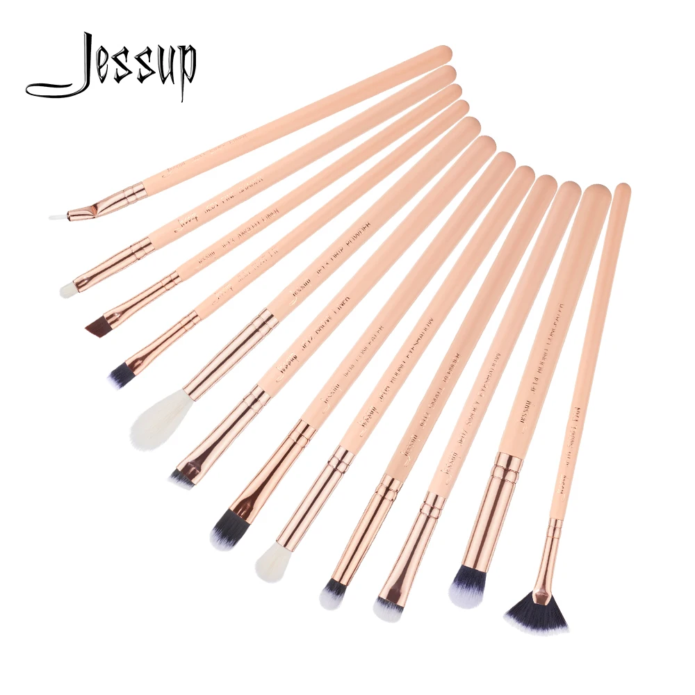 

Jessup brushes 12pcs Makeup Brushes Set maquiagem profissional completa Concealer Eyeshadow Liner Lip Blending Brushes T448