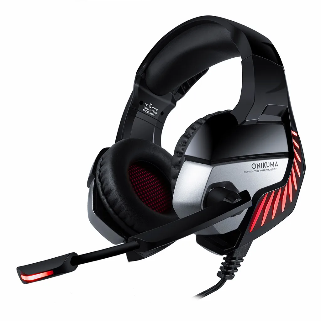

3D surround sound wired headset shocking bass adaptive noise reduction gaming headset with microphone #10