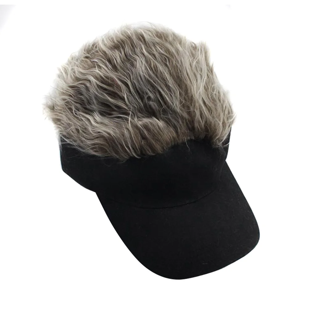 Light brown 1 шт. парик бейсбольная шляпа солнцезащитный козырек с шипами волос зимние теплые уличные кепки s ED - Цвет: Light brown