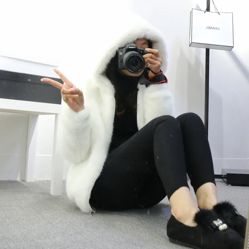 Plus Size 5XL 6XL Winter Casual Women Faux Fur Coat Hooded Pink Fur Coats Mink Fur Jacket Women Furry Hooded Coat Plus Size 5XL 6XL Winter Casual Women Faux Fur Coat Hooded Pink Fur Coats Mink Fur Jacket Women Furry Hooded Coat