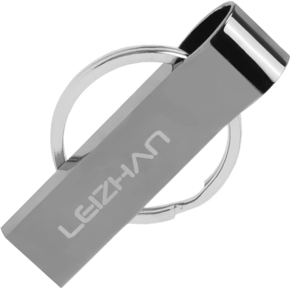 LEIZHAN USB флэш-накопитель с брелоком 4 ГБ 8 16 32 64 Гб металлический флеш-накопитель
