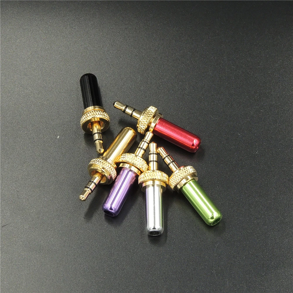 

10Pcs High Quality Special Mini 3.5mm Screw Lock Stereo Jack Plug Gold Plated Soldering For Sennheiser DIY