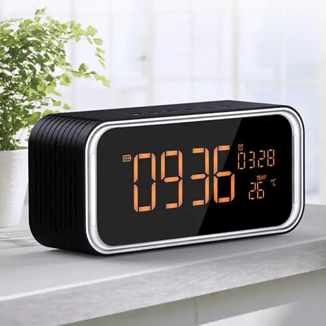 Alarm Clock Radio for Bedroom Wireless Speaker with Sleep Timer Digital