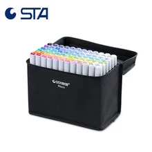 STA 6801 Sketch Art Markers 80 Colors Artist Manga Dual Tip Drawing Professional Marker Set For
