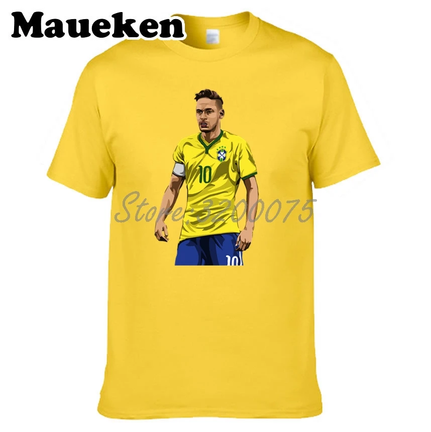 Мужская футболка с круглым вырезом Neymar JR 10 da Silva Santos Junior W17081003|t shirt men|t shirttees men |
