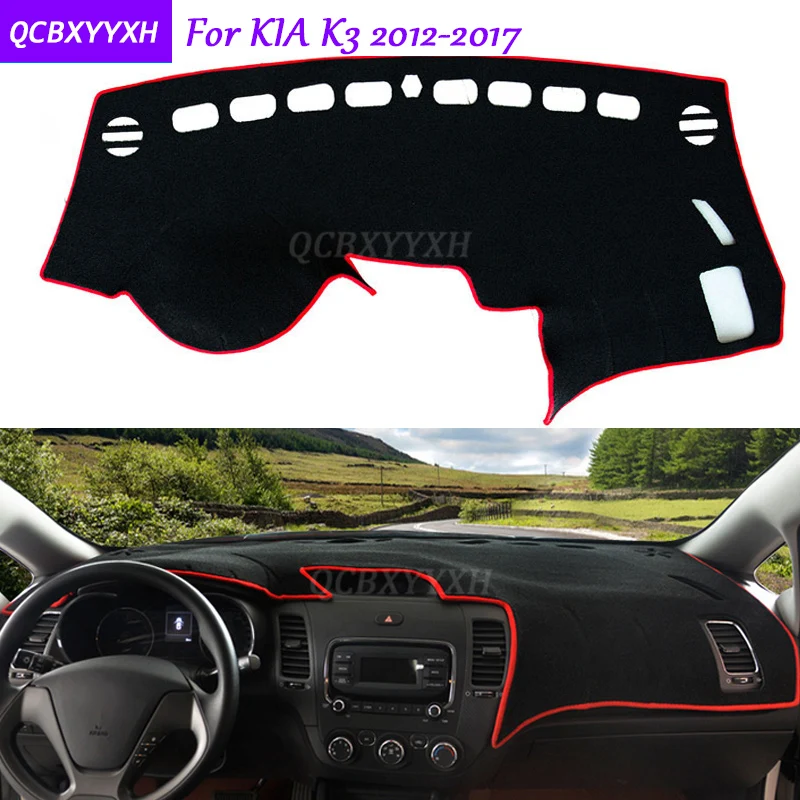 

For KIA K3 2012-2017 Dashboard Mat Protective Interior Photophobism Pad Shade Cushion Car Styling Auto Accessories