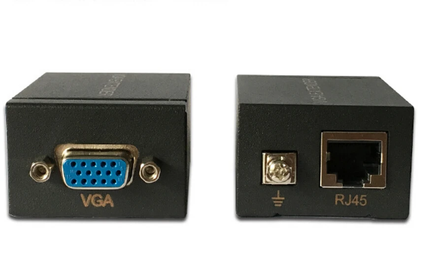 60 м VGA удлинитель 1x1 сплиттер RJ45/cat5e/6 ethernet кабель Ethernet адаптер Усилитель Поддержка монитор проектор HDTV PC VE60