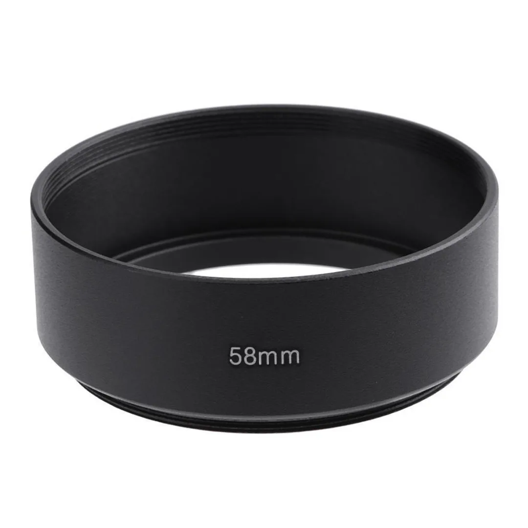 49mm 55mm 58mm 62mm 67mm 72mm 77mm Standard Metal Lens Hood Screw Mount For Canon Nikon Pentax Sony DSLR Camera Accessories