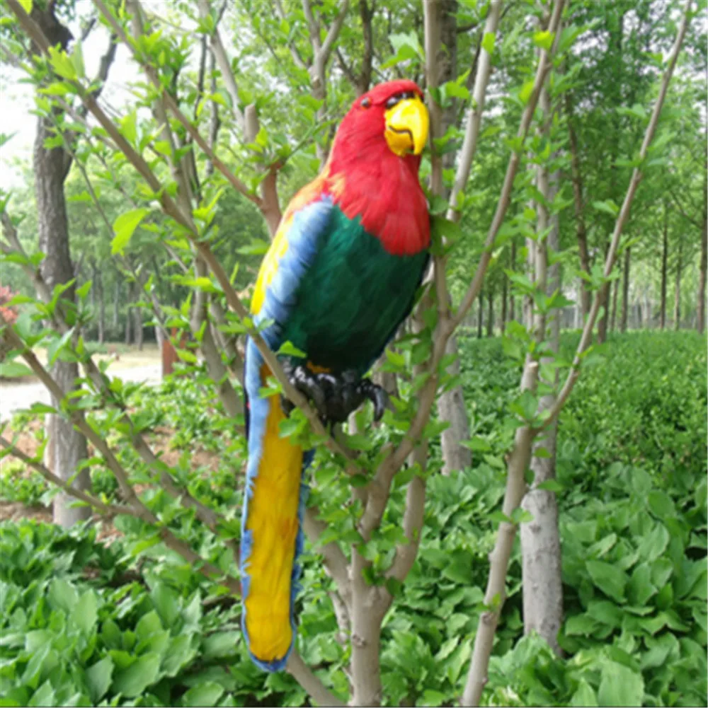 Fancytrader Simulation Macaw Parrot Model Toy   Colorful Bird Doll Made of Plastic Foam & Feathers Parrot Xmas gift5