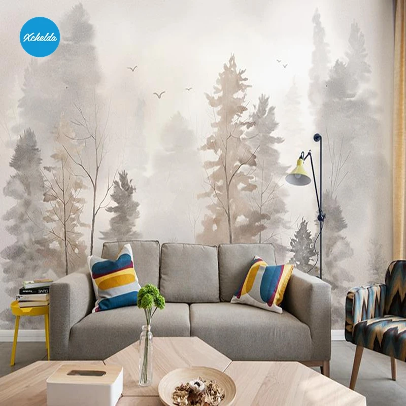 XCHELDA Custom 3D Wallpaper Design Fog of the Forest Photo Kitchen Bedroom Living Room Wall Murals Papel De Parede Para Quarto XCHELDA Custom 3D Wallpaper Design Fog of the Forest Photo Kitchen Bedroom Living Room Wall Murals Papel De Parede Para Quarto