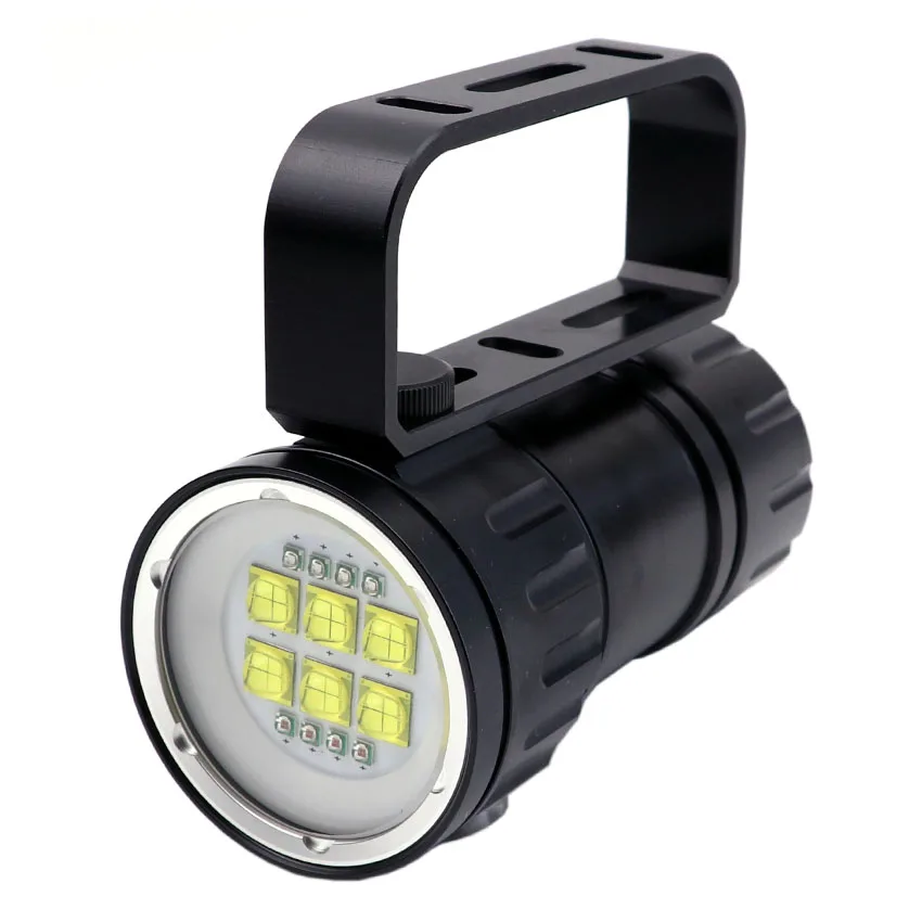 Scuba Diving Flashlight Underwater 80M 9090 / XHP70 / L2 Photography Video Camera Flashlight Red