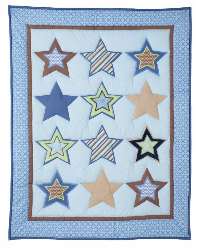 nursery quilt, baby comforter for girl or boy