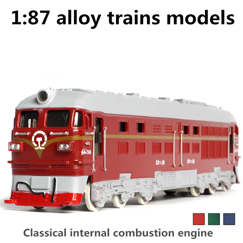 

1:87 plastic trains models,high simulation internal combustion engine,toy vehicles, pull back & flashing & musical,free shipping