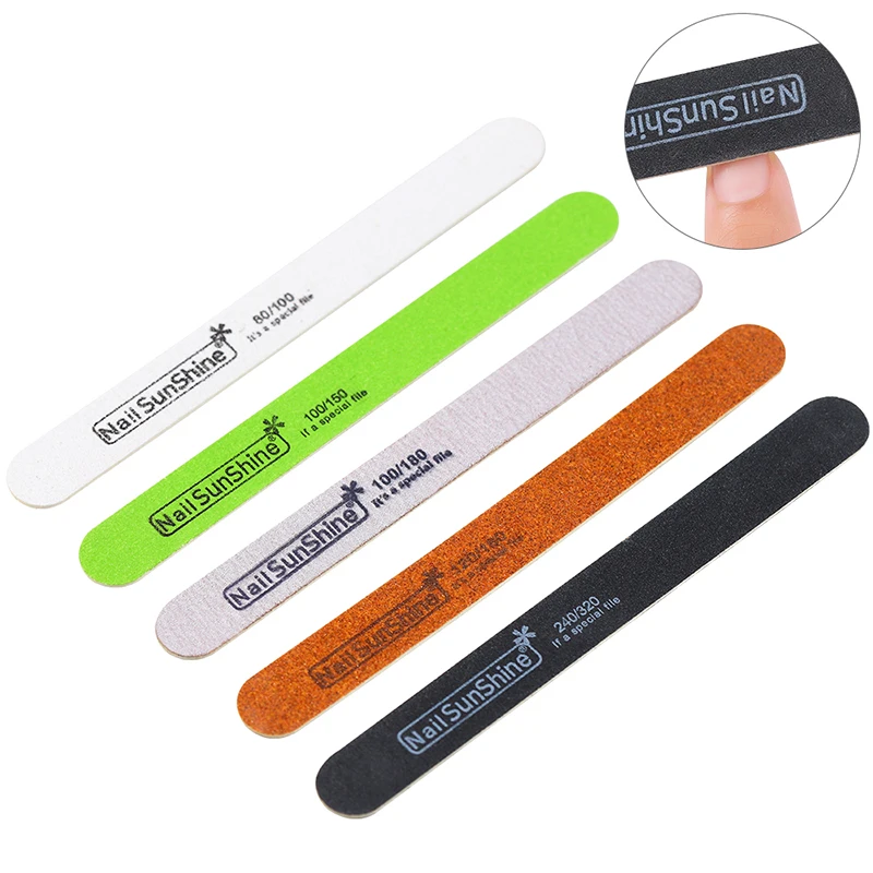 

5pcs/set Ultrathin Wood Nail File Sanding Buffer Block DIY Nail Tips Polishing Remover Kits Manicure Pedicure Shaping Tools