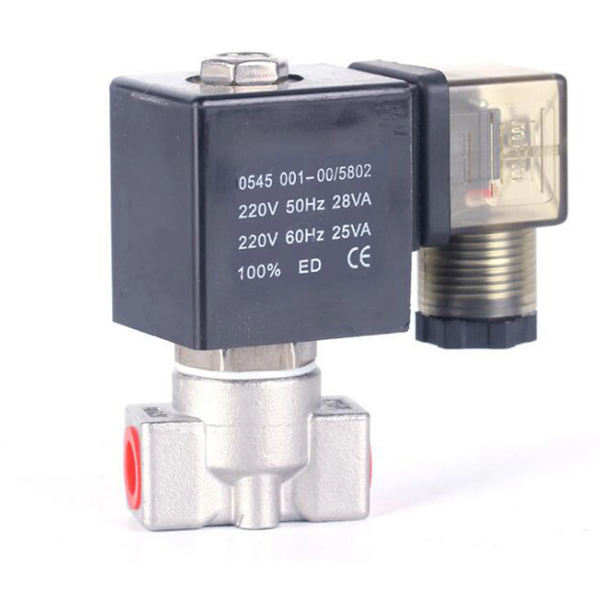 

DN08 normally closed high pressure gas solenoid valve, stainless steel corrosion resistant, G1/4" methanol burner special valves