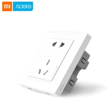 Xiaomi Aqara умная настенная розетка ZigBee Беспроводная Mijia настенная розетка переключатель работа для Xiaomi умный дом наборы приложение