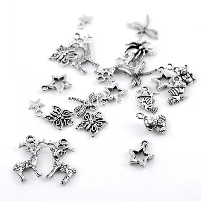 Doreenbeads амулет кулоны смешанные формы серебристый цвет 28 мм x 5 11 9 50 шт. (Z00035) yiwu|silver