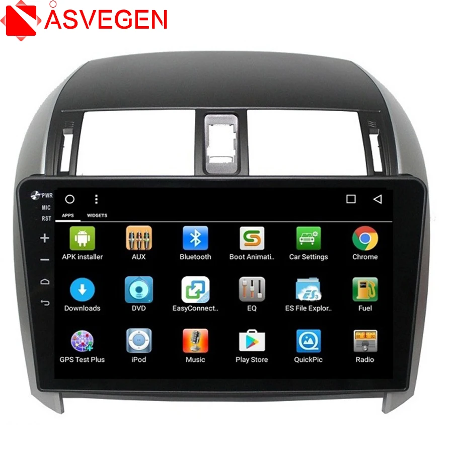 Clearance Asvegen 2 din Android Quad Core Touch Screen DvD Player For Toyota Corolla 2007-2013 GPS Navigation Stereo Video Multimedia 0