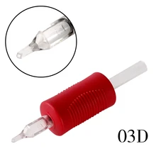 3DT 20 шт. красный Одноразовые Grip татуировки Труба с Советы Профессиональный для татуировки аксессуары оборудования машины поставок 1"(25 мм