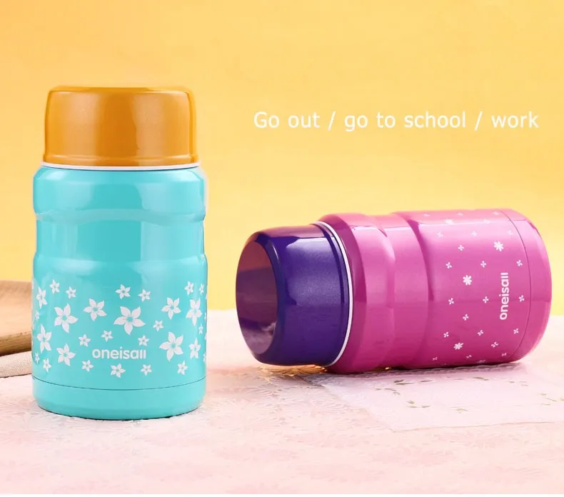 Креативная мини портативная бутылка из нержавеющей стали 500 мл Студенческая детская тушеная чашка с изоляцией обеденное ведро контейнер для еды
