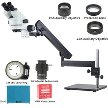 3.5X 7X 45X 90X большой стенд кронштейн зажим Simul-Focal промышленный тринокулярный микроскоп+ 37MP 1080 P FHD HDMI USB видео камера