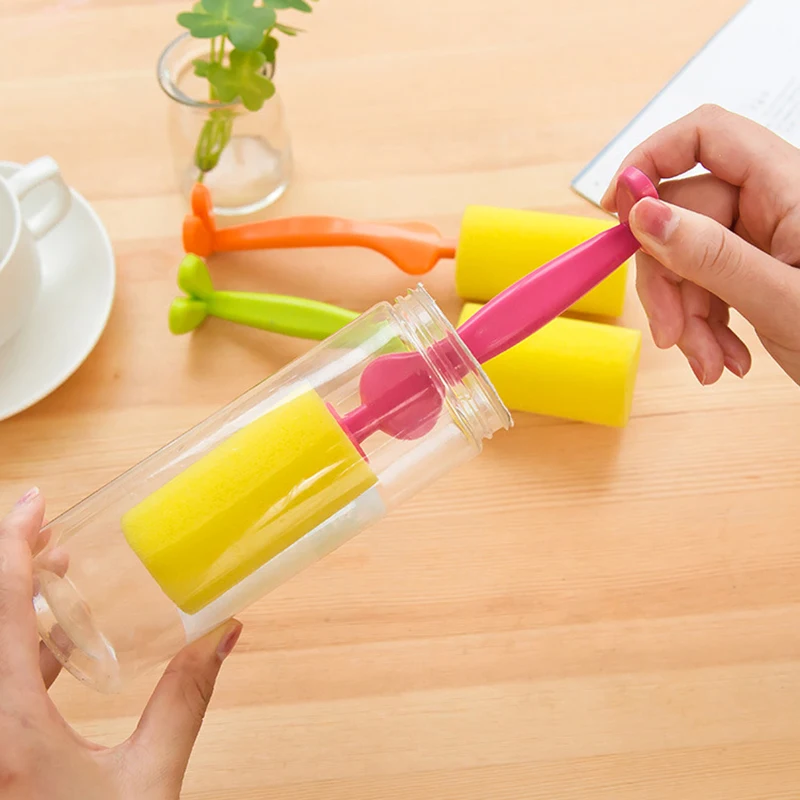 1Pcs Long Handle Brush Cleaning Bottle Scrubber Glass Cup Bottle