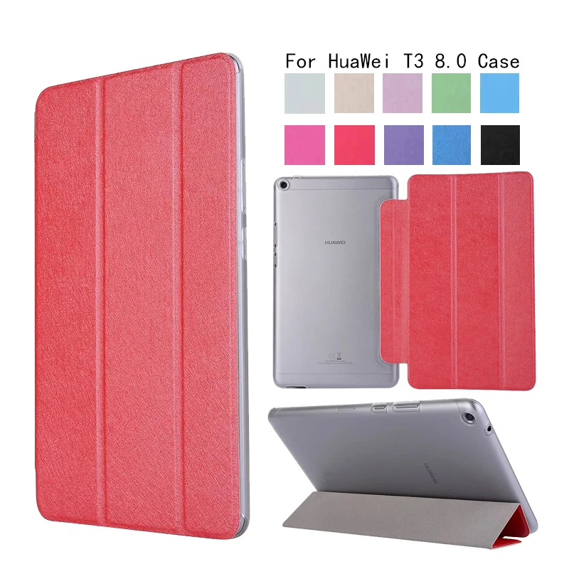 

Stand PU Leather Case for Huawei MediaPad T3 8.0 KOB-L09/KOB-W09 8inch Tablet Cover For Huawei Honor Play Pad 2 8.0 Fundas