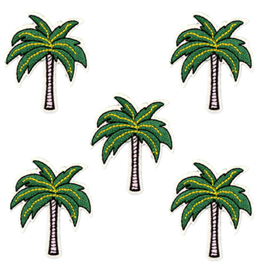 DIY Coconut Tree Patches Iron On Motif Patches For Clothing Jeans
