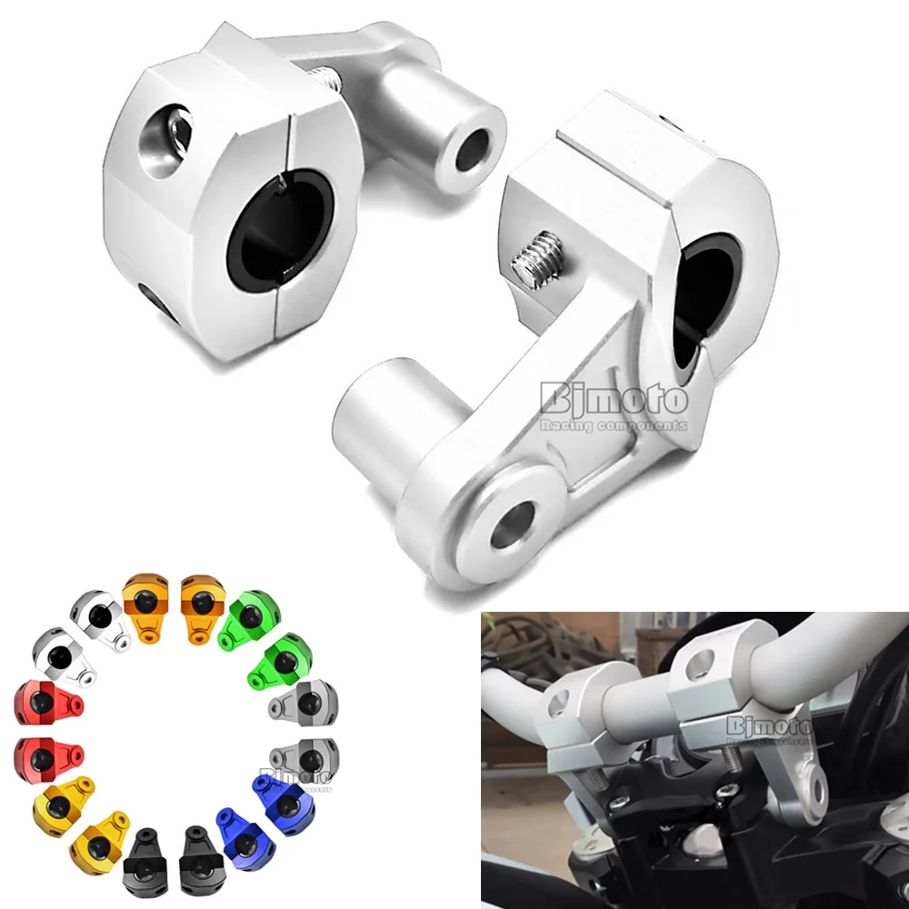 

BJGLOBAL 7/8" 22mm Handlebar Clamp Bracket Riser For Kawasaki Yamaha KTM Harley Dirt Bike ATV 22-28mm Handlebar Holdes