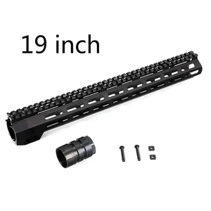19" Tactical M-Lok Free Float Handguard Picatinny Rail Bracket With Steel Barrel Nut Fit .223/5.56 AR15