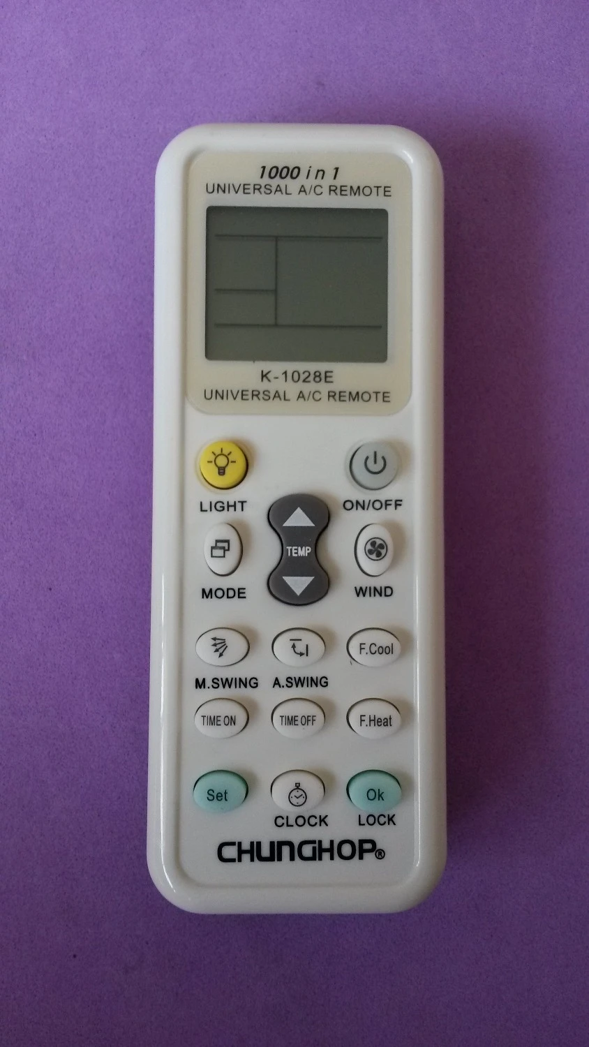 1000 In Universal A/C Air Conditioner K1028E Remote Control For NEC Daikin Haier CHUNGHOP Air