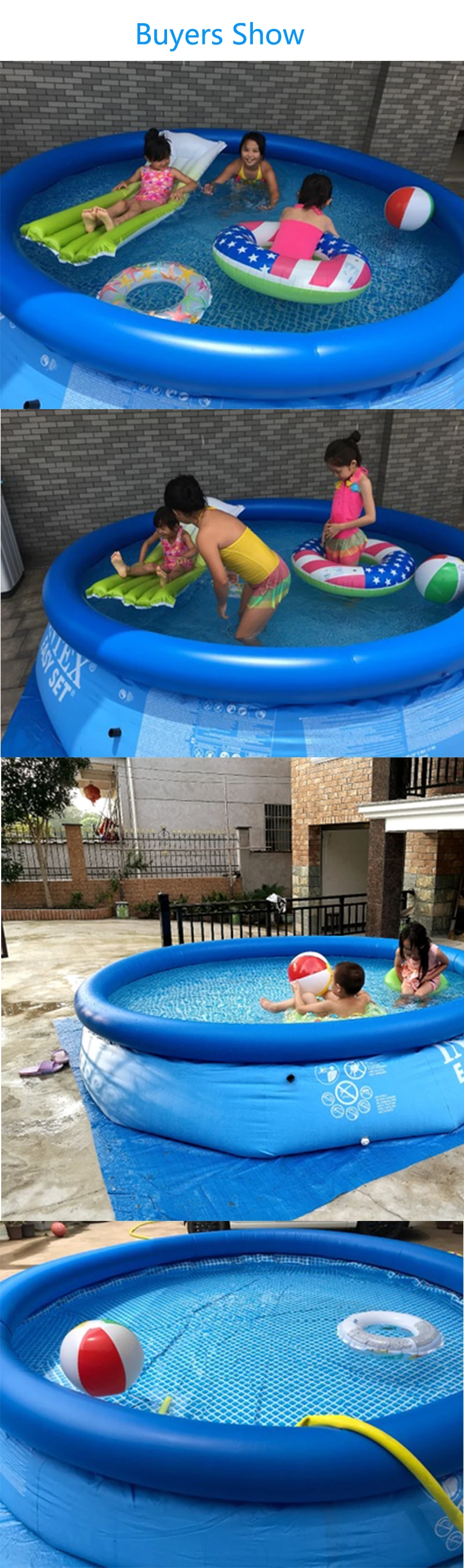 366*76 см гигантский Размеры синий над землей надувной бассейн Семья бассейн для взрослых дети утолщение Лето воды в бассейне B33004