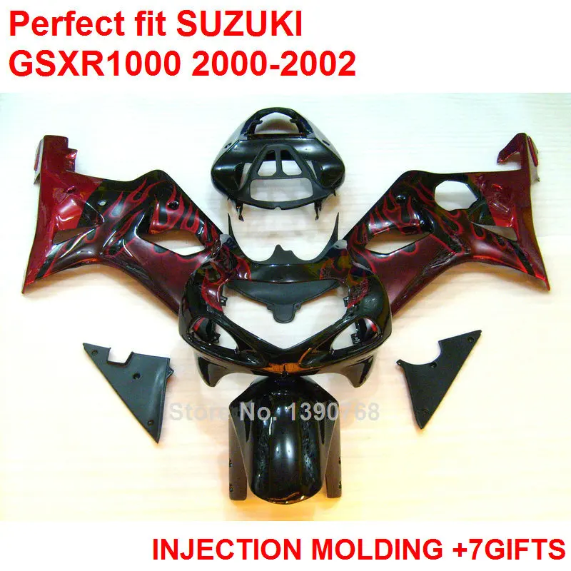 Комплект обтекателей для кузова под давлением Suzuki GSXR1000 2000 2001 2002 Обтекатели с
